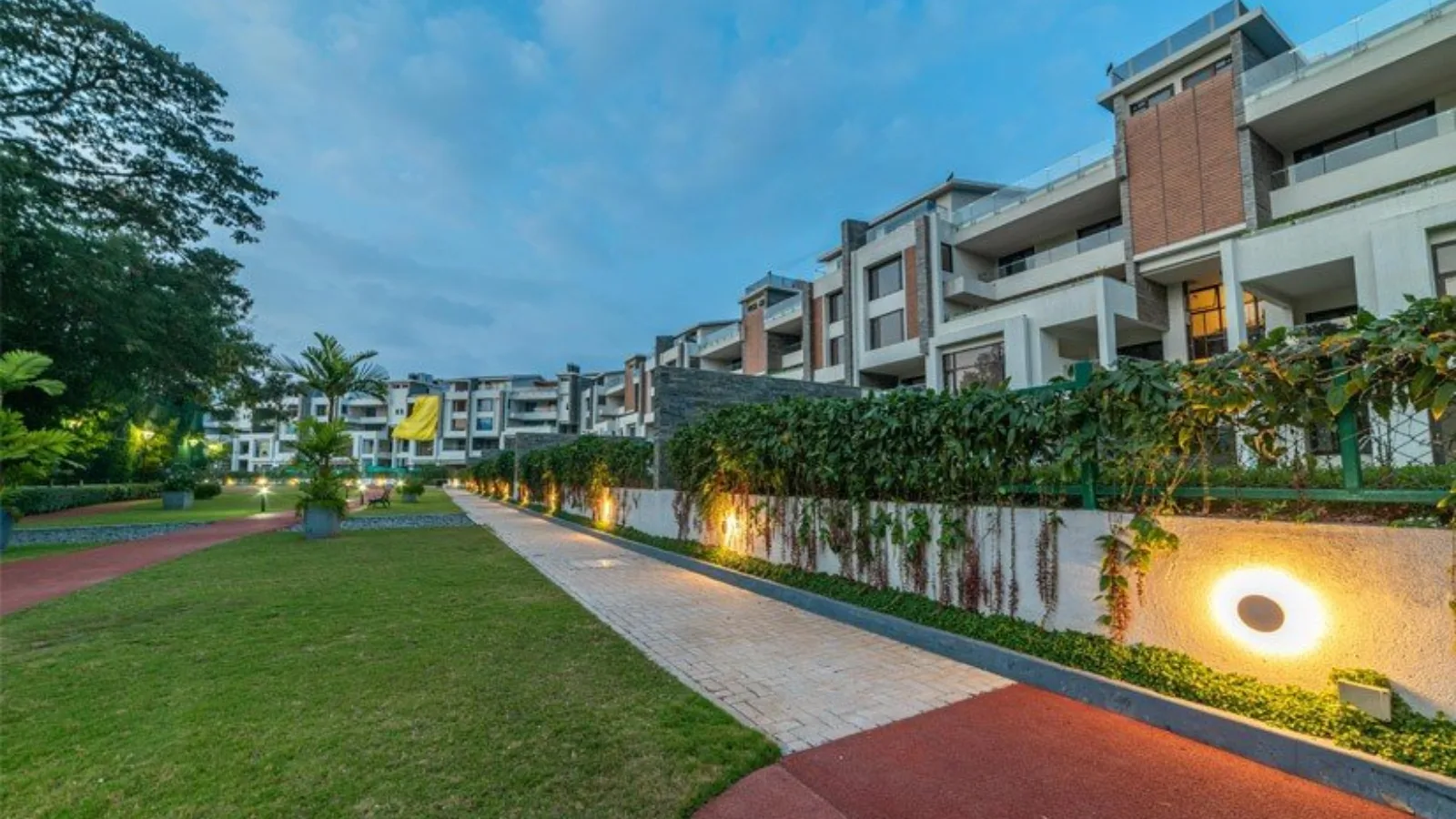 Embassy Grove Apartments in Kodihalli Bangalore walking aree night